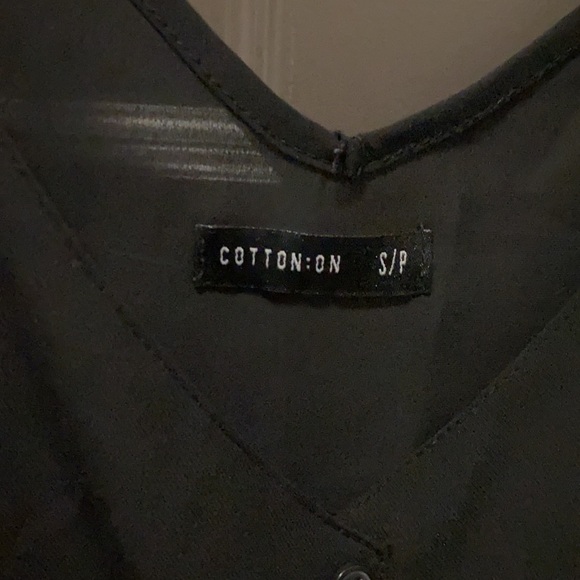 Cotton On Black Chiffon Tank Top Size S - Picture 2 of 3